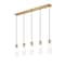 Z-Lite Alton Linear Chandelier, 5-Light, 4.75 In.W x 42 In.L x 14.25 In.H, Modern Gold/Clear+Frosted 824P-5L-MGLD - alternate 7